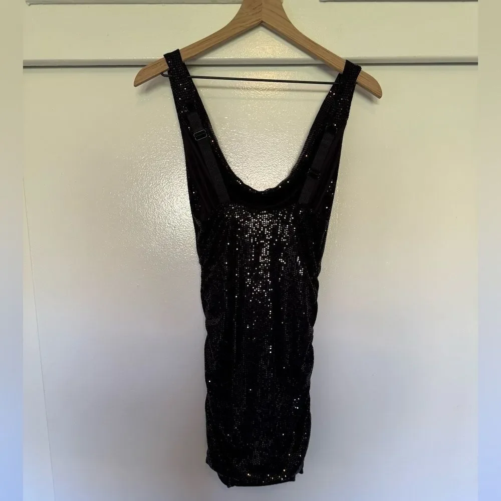 NWT Urban Outfitters Dua Cowl Neck Sequin Mini Dress XS